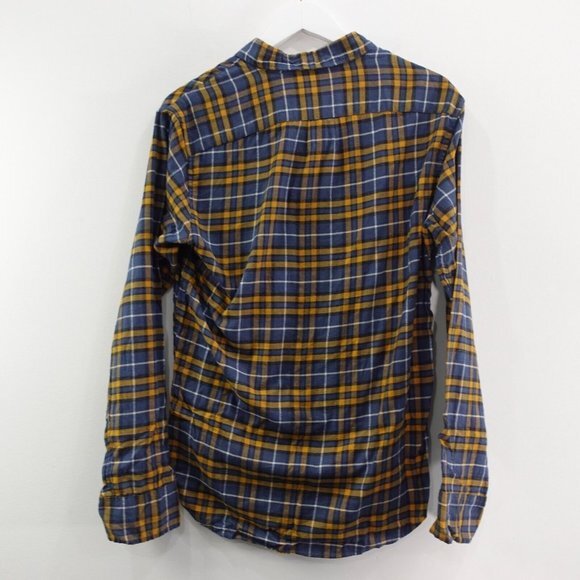 J Crew Shirt Men Size Small Blue Plaid Button Down Flannel Cotton Work Cabincore - Picture 6 of 8